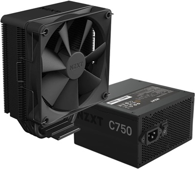 NZXT T120 Black 120 mm Intel(1700p)-AMD Uyumlu Hava Soğutucu NZXT 750W C750 80+ Bronze Güç Kaynağı Avantajlı Paketi  
