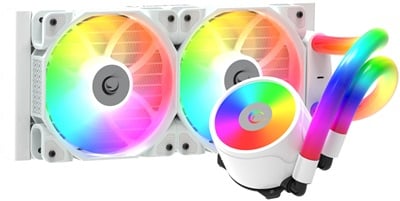 Rampage ICEBLADE C6 Beyaz LED 240 mm Intel(1700p)-AMD Uyumlu Sıvı Soğutucu 