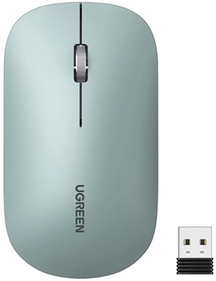 UGREEN 2.4Ghz Sessiz Tuşlu Kablosuz Optik Yeşil Mouse