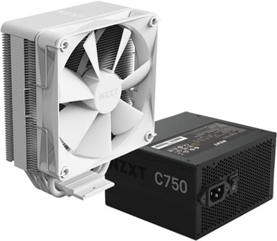 NZXT T120 White 120 mm Intel(1700p)-AMD Uyumlu Hava Soğutucu NZXT 750W C750 80+ Bronze Güç Kaynağı Avantajlı Paketi  