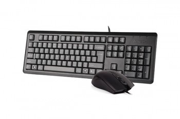 A4 Tech KR-9276 Siyah Türkçe Q USB  Klavye + Mouse Set 
