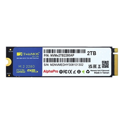 TwinMOS 2TB NVMe Gen3 Okuma 3600MB-Yazma 3250MB M.2 SSD    