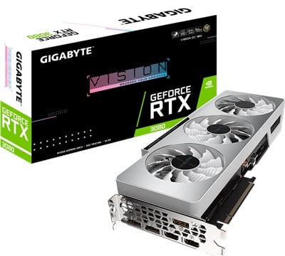 Gigabyte GeForce RTX 3080 Vision OC 10G 10GB GDDR6X 320 Bit LHR Ekran Kartı
