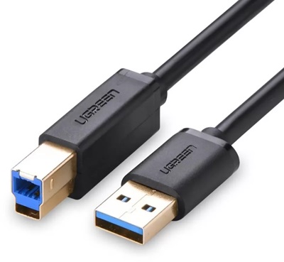 UGREEN USB A 3.0 to USB 3.0 1m Siyah Yazıcı Kablosu 