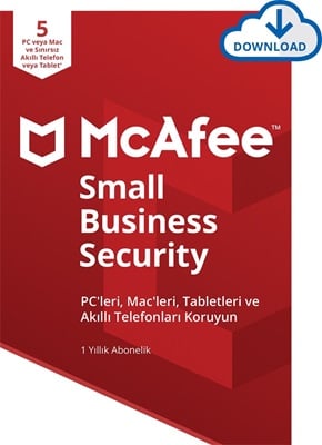 McAfee Small Business Güvenlik 5 Cihaz Windows , MacOS (Sınırsız Mobil,IOS ve Android) Elektronik Lisans (MSB0A4NR5RAAD)  